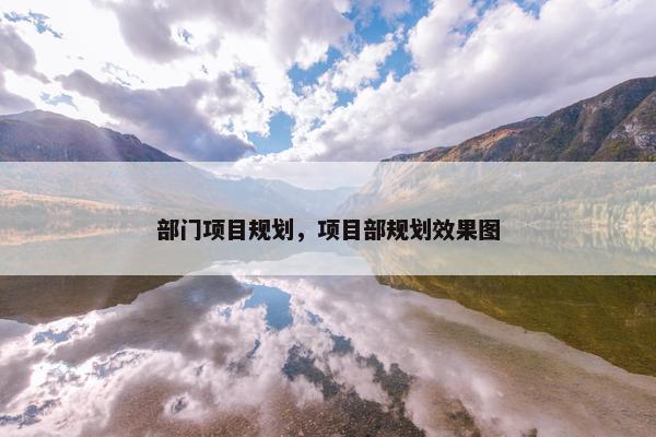 部门项目规划，项目部规划效果图